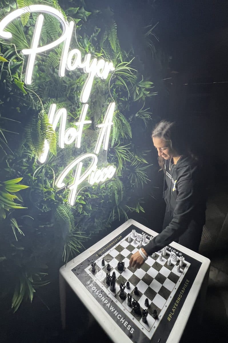Player Not A Piece neon sign
